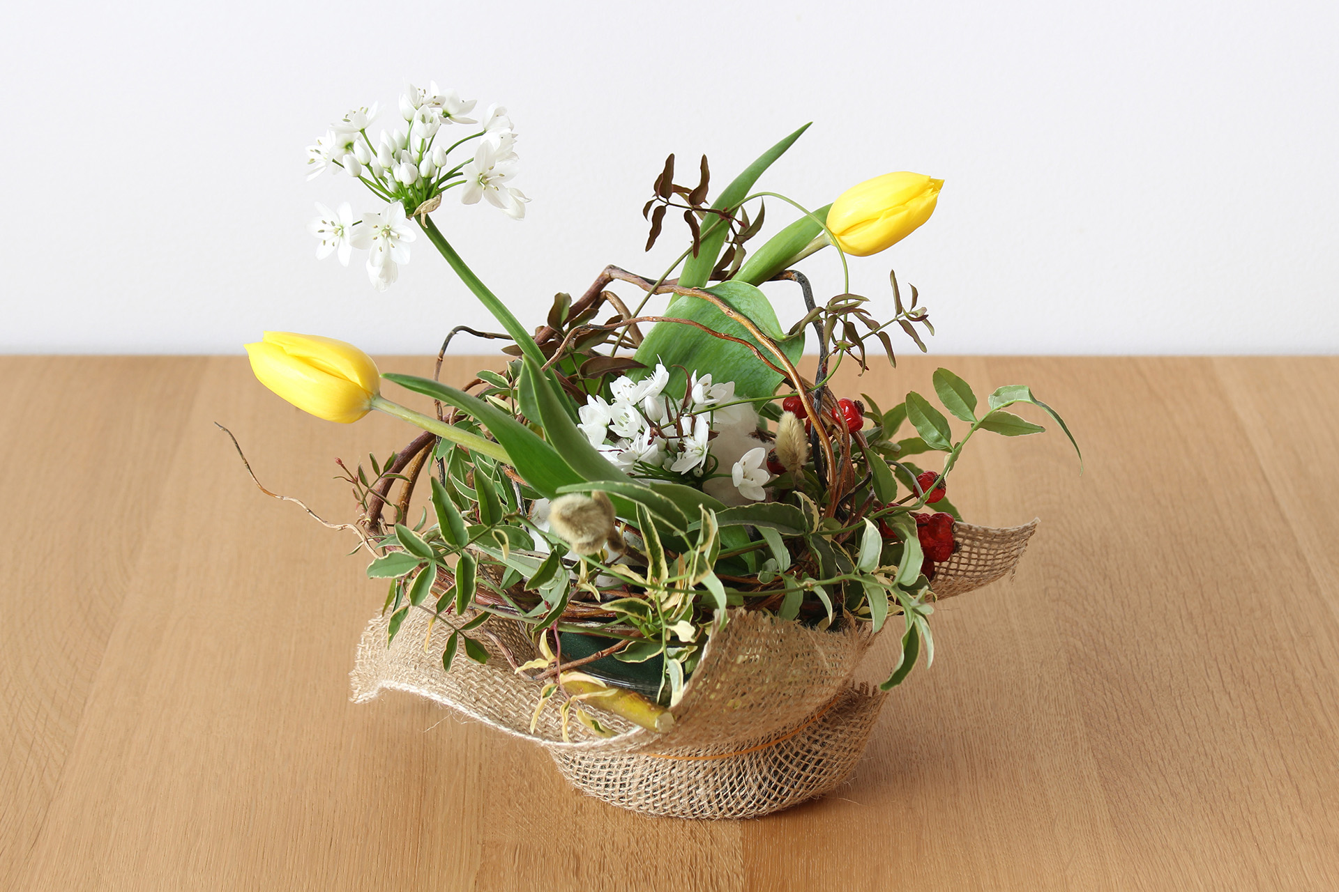 春のミニアレンジメント ワークショップ